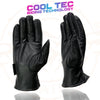 Milwaukee Leather MG7596 Men's Black ‘Cool-Tec’ Leather Motorcycle Rider Unlined Gloves W/ Sinch Wrist Closure