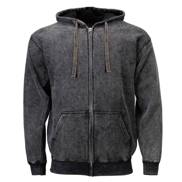 Milwaukee Leather MNG11684 Men's Gray and Black Zipper Front Premium Cotton Hoodie