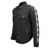 Milwaukee Leather Men’s Two-Tone CE Armored Flannel - Solid Front / Plaid Back - Reinforced w/ Aramid Fibers - MPM1673