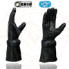 Milwaukee Leather Men's Gauntlet Motorcycle Hand Gloves-Removeable Zip-Off-Long Cuff Thermal Lined Gel Palm-SH710