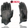 Milwaukee Leather MG7511 Men's Grey Leather Gel Padded Palm Short Wrist Motorcycle Hand Gloves W/ ‘Full Panel Cover’