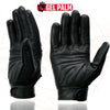 Milwaukee Leather MG7535 Men's Black Leather with Gel Palm Motorcycle Hand Gloves w/ Flex Knuckles