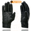 Milwaukee Leather MG7710 Women's Black Perforated Leather Gel Palm Lightweight Motorcycle Hand Gloves W/ Wrist Loops