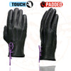 Milwaukee Leather MG7771 Women's Black/ Purple ’I - Touchscreen Compatible’ Laced Wrist Motorcycle Hand Gloves W/ Gel Palm