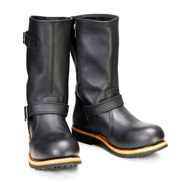 Milwaukee Leather MBM9066 Men's Antique Black Classic Engineer Motorcycle Riding Boots