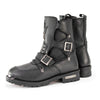 Milwaukee Leather MBM9076 Men’s Black Tactical Logger Leather Boots with Buckle Enhancement