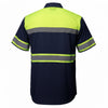 Milwaukee Motorcycle Clothing Co. Men’s Safeway Green/BlueMechanic Rider Ready Shirt w/ Reflective Strip MDM11614