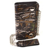 Milwaukee Leather MLW7803 Men's 6” Camouflage Bi-Fold Leather Wallet w/ Anti-Theft Stainless Steel Chain