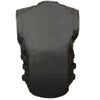Milwaukee Leather MPM3300 Men's Black Zipper Front Assault Textile Vest