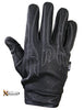 Xelement XG690 Men's Black Premium Leather Motorcycle Rider Gloves