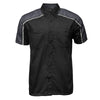 Milwaukee Motorcycle Clothing Co. Men’s Blk/Grey Mechanic Work Shirt – w / Reflective Strip, Rider‑Built MDM11601