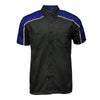 Milwaukee Motorcycle Clothing Co. Men’s Blk/Blu Mechanic Work Shirt – w / Reflective Strip, Rider‑Built MDM11602