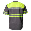 Milwaukee Motorcycle Clothing Co. Men’s Safeway Green/Grey Mechanic Rider Ready Shirt w/ Reflective Strip MDM11615