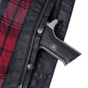 Milwaukee Leather MDM3030 Men’s Black Waxy Coated Denim Club Style Motorcycle Rider Vest w/ Shirt Collar