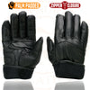 Milwaukee Leather MG7575 Men's Black Premium Leather Long Wrist Gloves with Zipper Top