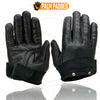 Milwaukee Leather MG7710 Women's Black Perforated Leather Gel Palm Lightweight Motorcycle Hand Gloves W/ Wrist Loops