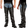 Xelement 7554 Men's Black 'Advanced Dual Comfort' Motorcycle Biker Leather Chaps