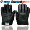Milwaukee Leather MG7755 Women's Black Leather ’I - Touchscreen Compatible’ Thermal Lined Motorcycle Gloves W/ Gel Palm