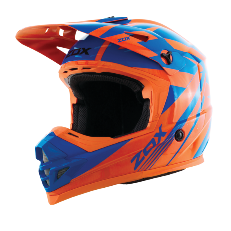 ZOX ST 1563V2 Rush V2 Orange Blue Motocross Helmet Motorcyclecenter