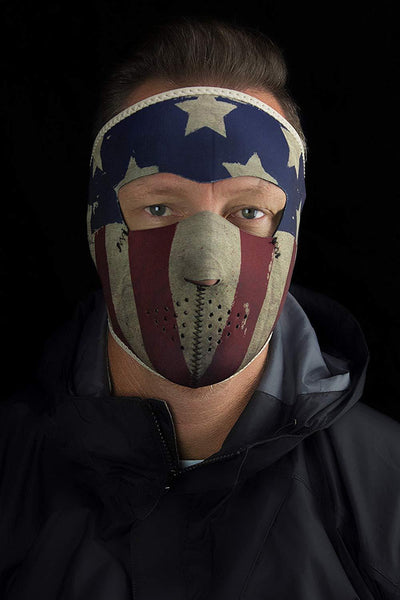 ZanHeadgear WNFM408 Neoprene Full Face Mask Patriot Vintage Design