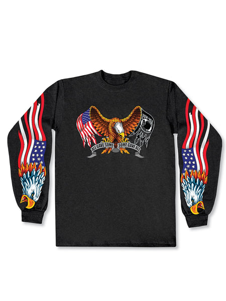 Hot Leathers GMS2024 Men’s ‘Some Gave All’ Long Sleeve Black Shirt