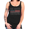 Hot Leathers GLC2443 Ladies 'Ride Forever, Forever Free' US Flag with Bling Black Tank Top Shirt