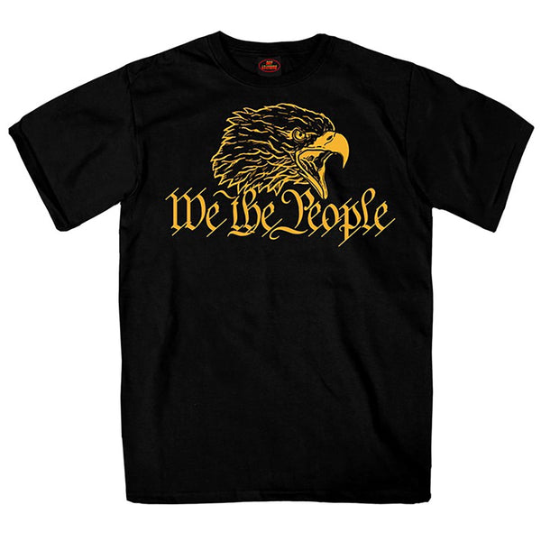 Hot Leathers GMS1515 Men’s Black 'We the People' Black T-Shirt