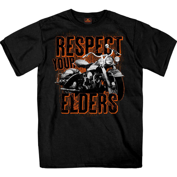 Hot Leathers GMS1533 Men’s Black Respect Your Elders Short Sleeve T-Shirt