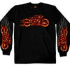 Hot Leathers GMS2154 Men’s ‘Fire Bobber’ Long Sleeve Black Shirt