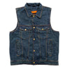 Hot Leathers VSM6001 Men's Blue Denim Vest