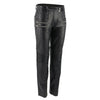 M Boss Motorcycle Apparel BOS26500 Women's 'Vixen' Black Leather Motorcycle Pants with Quilted Belt Detailing