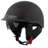 Milwaukee Helmets Momentum Matte Black Half Face Motorcycle Helmet w/ Drop Down Visor for Men and Women DOT Approved MPH9718DOT