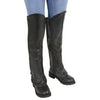 Milwaukee Leather LKL6755 Women's Black Leather Knee High Half Chaps with Zipper Entry