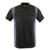 Milwaukee Leather MDM11674.01 Men's Black and Grey Button Up Heavy-Duty Work Shirt for | Classic Mechanic Work Shirt