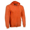 Milwaukee Leather MNG11687 Men's Orange High-Visibility Zipper Front Premium Cotton Hoodie