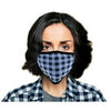 Milwaukee Leather (Multi-Pack) MP7924FM 'Blue Checkered' 100 % Cotton Protective Face Mask with Optional Filter Pocket