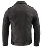 Milwaukee Leather SFM1810 Men's Black Lamsbkin Patch Pocket Leather Jacket