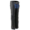 Milwaukee Leather SH2013 Kids Unisex Black Classic Leather Chaps