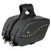 Milwaukee Leather SH646ZB Black Zip-Off PVC Studded Throw Over Motorcycle Saddlebags