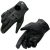 Milwaukee Leather SH729 Men's Black Perforated Leather Full Finger Motorcycle Hand Gloves W/ Breathable ‘Open Knuckle’