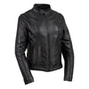 Milwaukee Leather USA MADE MLJKL5002 Women's Black 'Pristine' Premium Motorcycle Leather Jacket