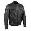 Milwaukee Leather USA MADE MLJKM5001 Men's Black 'Road Racer' Premium Leather Motorcycle Jacket