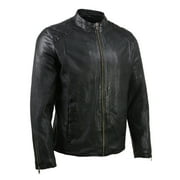 Milwaukee Leather Vintage SFM1803 Men's Black Leather Moto Style Fashion Jacket