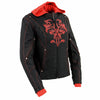 NexGen SH1939 Women's 'Reflective Tribal' Red and Black 3/4 Textile Vented Jacket