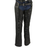 Xelement XS7591 Women's 'Bling' Classic Black Leather Motorcycle Biker Rider Chaps