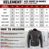 Xelement B4495 Men's Black 'Bandit' Buffalo Leather Cruiser Motorcycle Jacket with X-Armor Protection