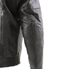 Xelement B4495 Men's Black 'Bandit' Buffalo Leather Cruiser Motorcycle Jacket with X-Armor Protection