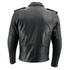 Xelement B7101 Men's 'Classic Armored' Black High-Grade Leather Motorcycle Biker Jacket with X-Armor Protection