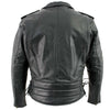 Xelement B7210 Men's 'Cool Rider' Black Vented Leather Motorcycle Jacket