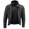 Xelement B91022 Men's 'Flight' Black Textile Jacket with X-Armor and Removable Hoodie